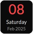 Calendar widget preview