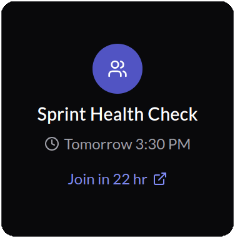 Meetings widget preview
